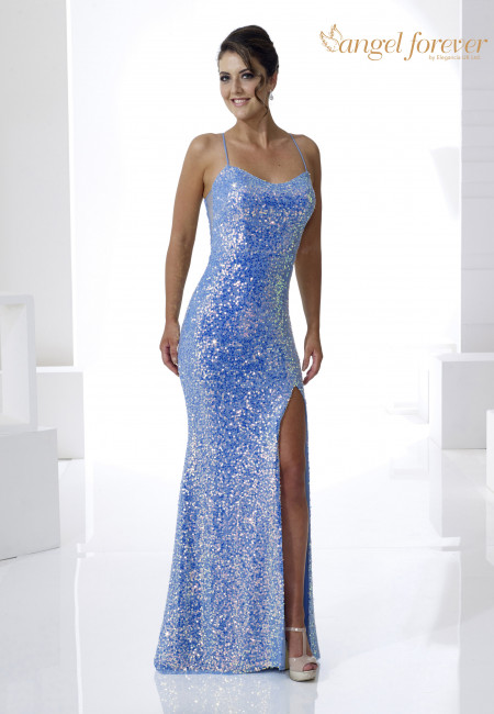 Angel Forever Blue Sequin Evening Dress / Prom Dress